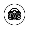 Gaming, htc, virtual, vive icon. Black vector graphics