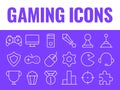 Gaming icons set vector. gaming icons vector. games illustration. gaming icon vector. game icon