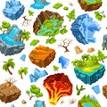 Gaming Islands And Nature Elements Pattern