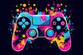 Gaming joystick, vector style. Beautiful illustration picture. Generative AI