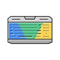 gaming keyboard color icon vector illustration