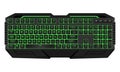 Gaming keyboard with LED backlit.
