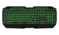 Gaming keyboard with LED backlit.