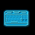 gaming keyboard neon glow icon illustration