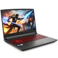 Gaming laptop displaying a dynamic action scene on its high-resolution screen Royalty Free Stock Photo