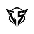 Gaming Logo Triangle With Scope Tactical Style