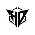 Gaming Logo Triangle With Scope Tactical Style