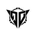 Gaming Logo Triangle With Scope Tactical Style