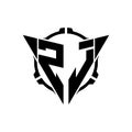 Gaming Logo Triangle With Scope Tactical Style