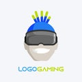 gaming logo with virtual reality