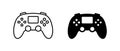 Gaming modern joystick icon. Wireless console controller with control buttons Royalty Free Stock Photo