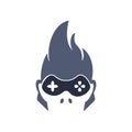 Gaming Monkey logo vector design. Royalty Free Stock Photo