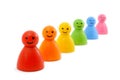 Gaming pieces smiling Royalty Free Stock Photo