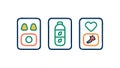 Gaming Player Controls Flat Vector Icons, vector design Generative AI Royalty Free Stock Photo