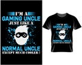I\'m gaming uncle, gaming quote typography t shirt and mug design vector illustration
