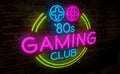 Gaming retro neon Royalty Free Stock Photo