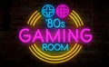 Gaming retro neon Royalty Free Stock Photo