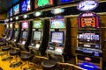 Gaming slot machines in gambling casino, Cruise liner Splendida, MSC