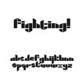 Gaming style stencil font Royalty Free Stock Photo