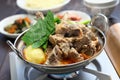 Gamjatang, pork bone and potato soup, korean cuisine Royalty Free Stock Photo