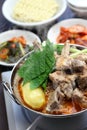 Gamjatang, pork bone and potato soup, korean cuisine Royalty Free Stock Photo