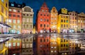 Gamla Stan at night, Stockholm, Sweden Royalty Free Stock Photo