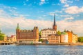 Gamla Stan, the old part of Stockholm in a sunny summer day, Sweden. Royalty Free Stock Photo