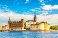 Gamla Stan, the old part of Stockholm in a sunny summer day, Sweden Royalty Free Stock Photo