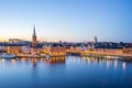 The Gamla Stan old town at night in Stockholm city, Sweden Royalty Free Stock Photo