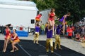 Gamma Phi Circus acrobats at Sweetcorn and Blues Festival