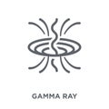 Gamma ray icon from Astronomy collection.