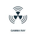 Gamma Ray icon symbol. Creative sign from biotechnology icons collection. Filled flat Gamma Ray icon for computer and mobile Royalty Free Stock Photo