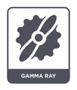 gamma ray icon in trendy design style. gamma ray icon isolated on white background. gamma ray vector icon simple and modern flat