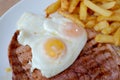 Gammon, egg, chips Royalty Free Stock Photo