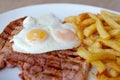 Gammon, egg, chips Royalty Free Stock Photo