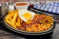 Gammon Egg And Chips Meal Royalty Free Stock Photo