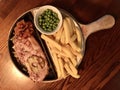 Gammon steak with a pineapple ring Royalty Free Stock Photo