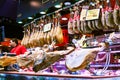 Gammon on vendors at Boqueria market