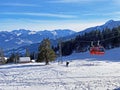 GamplÃÂ¼t gondola train or Gamplut railway, Gondelbahn Wildhaus - Gampluet GamplÃÂ¼t Bahn oder Bergbahn Gamplut, Wildhaus - Schweiz