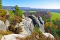 mountain Gamrig view to the Saxon Switzerland Royalty Free Stock Photo