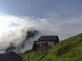 GamshÃÂ¼tte hut at Berlin high path, Zillertal Alps in Tyrol, Austria