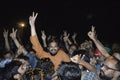 Ganajagaran Mancha activists celebrate at Shahbagh in Dhaka, Bangladesh.