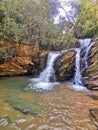 Gandarela 27 laps Waterfall, Honorio Bicalho, Rio Acima, Minas Gerais, Brazil. Royalty Free Stock Photo