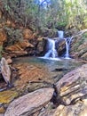 Gandarela 27 laps Waterfall, Honorio Bicalho, Rio Acima, Minas Gerais, Brazil. Royalty Free Stock Photo