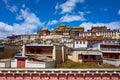 Ganden Sumtsenling Monastery on a sunny day, China