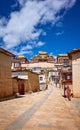 Ganden Sumtsenling Monastery on a sunny day, China