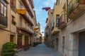 Gandesa, Spain - October 19, 2019: View of the city street, Tarragona, Catalonia