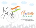 Gandhi Jayanti Celebration of Happy Gandhi Jayanti. 2nd October, National Holiday in India.