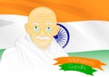 Gandhi Jayanti or October 2 with creative illustration design