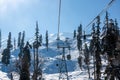 Gandola cable car in Gulmarg Kashmir India during winter season Royalty Free Stock Photo